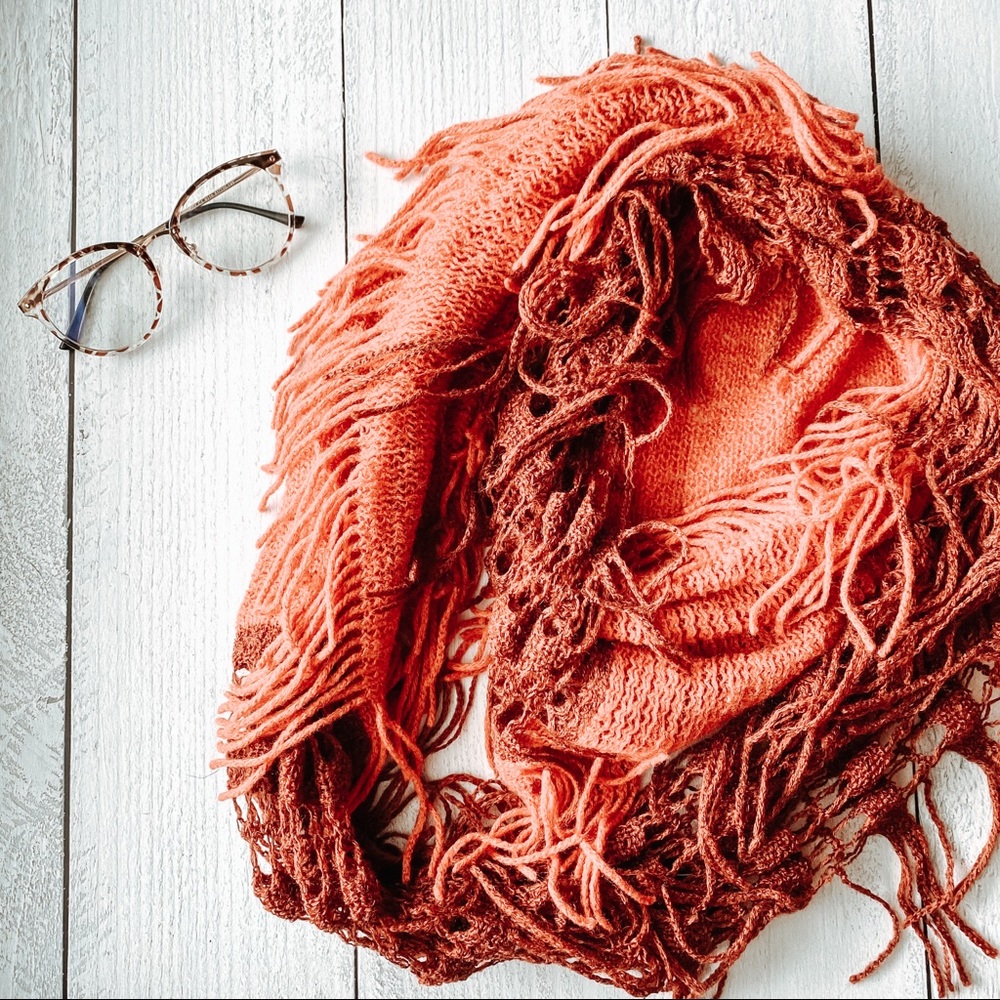 Orange infinity scarf